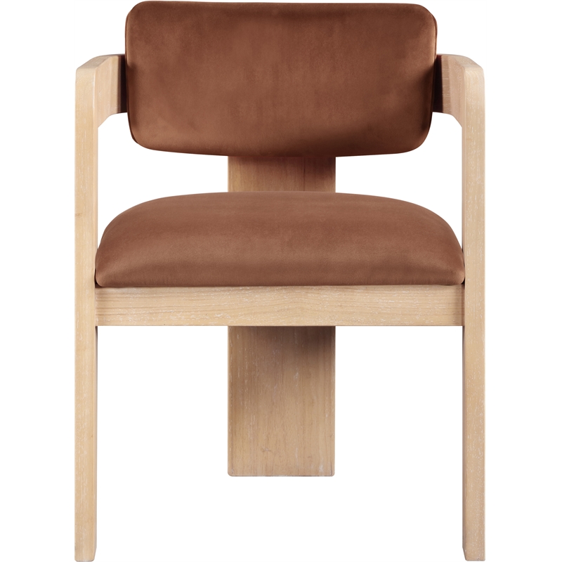 Meridian Furniture Sacha Cognac Velvet Dining Chair (Set of 2)