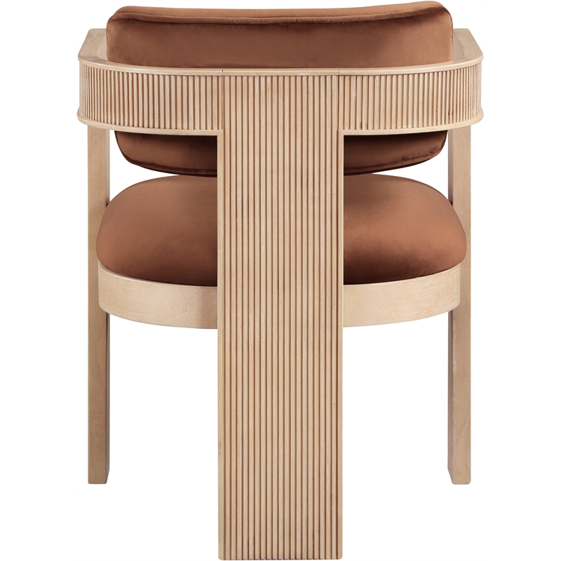 Meridian Furniture Sacha Cognac Velvet Dining Chair (Set of 2)