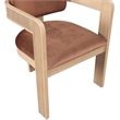 Meridian Furniture Sacha Cognac Velvet Dining Chair (Set of 2)