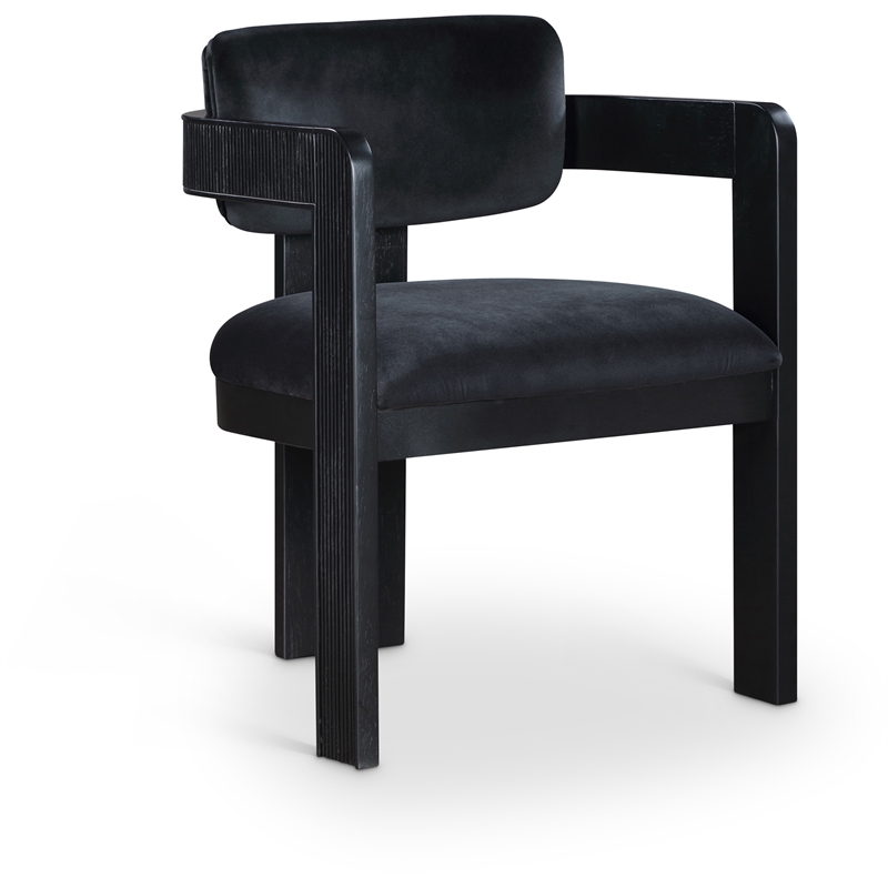 Meridian Furniture Sacha Black Velvet Dining Chair (Set of 2)