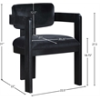 Meridian Furniture Sacha Black Velvet Dining Chair (Set of 2)