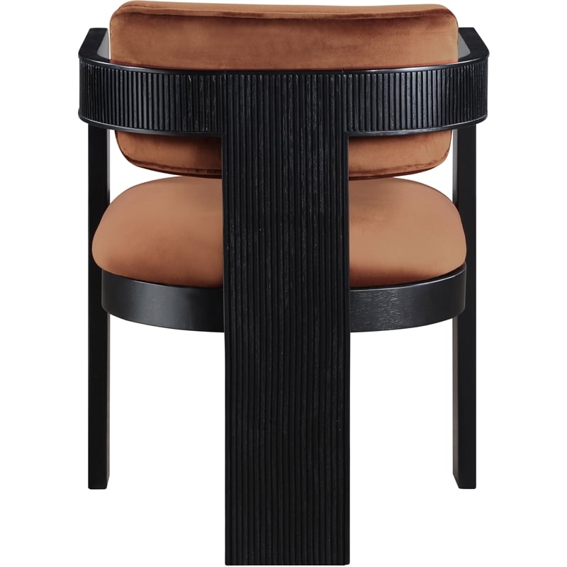 Meridian Furniture Sacha Cognac Velvet Dining Chair (Set of 2)