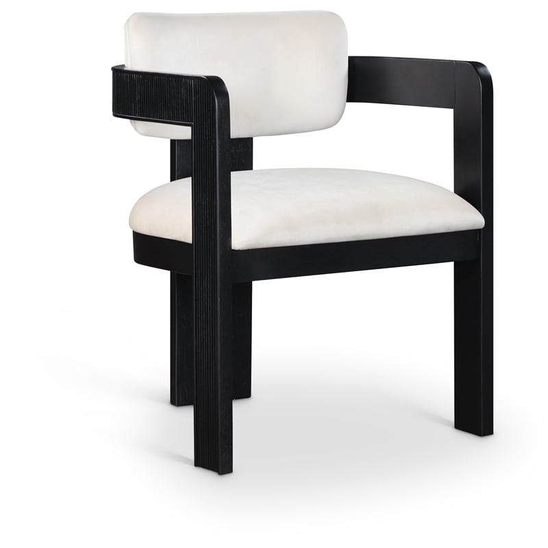Meridian Furniture Sacha Cream Velvet Dining Chair (Set of 2)