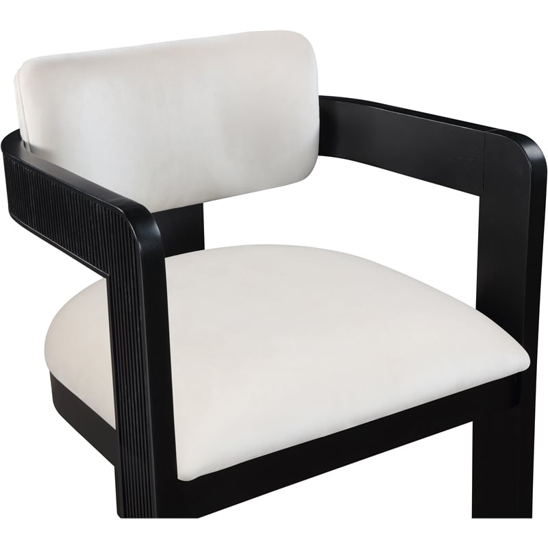 Meridian Furniture Sacha Cream Velvet Dining Chair (Set of 2)