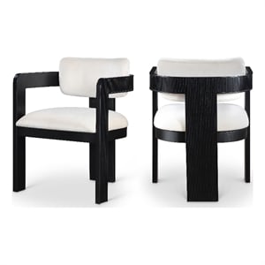 Meridian Furniture Sacha Cream Velvet Dining Chair (Set of 2)