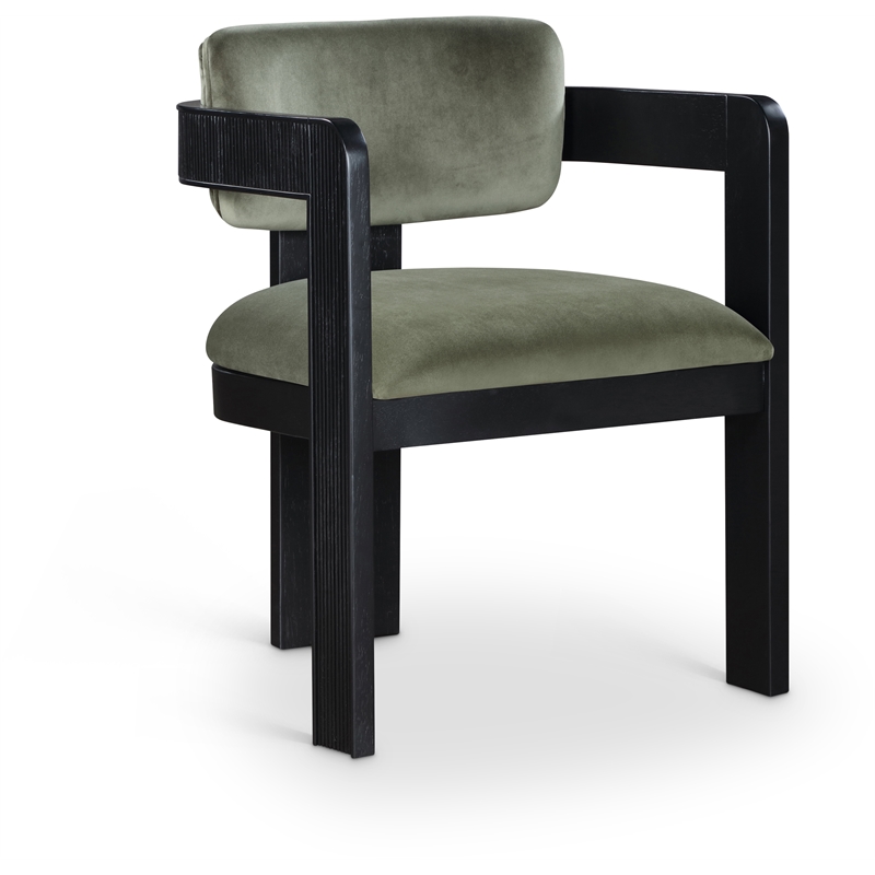 Meridian Furniture Sacha Green Velvet Dining Chair (Set of 2)