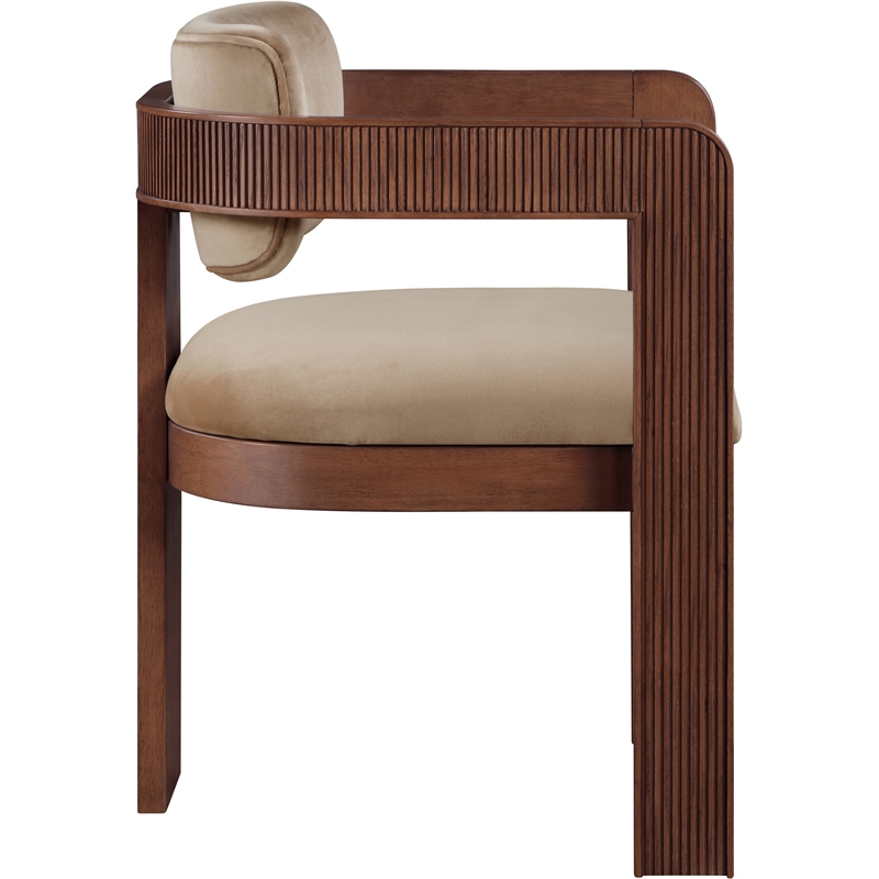 Meridian Furniture Sacha Beige Velvet Dining Chair (Set of 2)