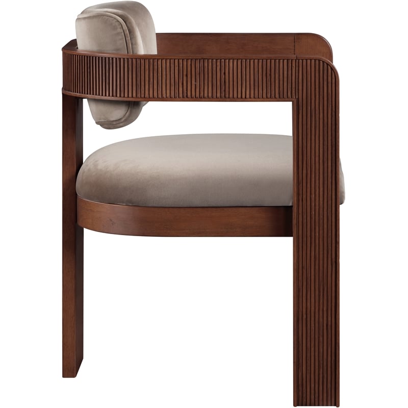 Meridian Furniture Sacha Taupe Velvet Dining Chair (Set of 2)