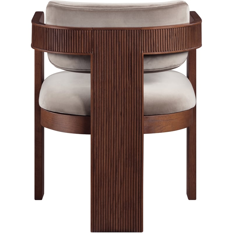 Meridian Furniture Sacha Taupe Velvet Dining Chair (Set of 2)