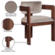 Meridian Furniture Sacha Taupe Velvet Dining Chair (Set of 2)