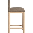 Meridian Furniture Conrad Brown Linen Textured Fabric Counter Stool