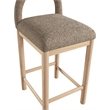 Meridian Furniture Conrad Brown Linen Textured Fabric Counter Stool