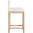Meridian Furniture Conrad Cream Linen Textured Fabric Counter Stool
