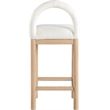 Meridian Furniture Conrad Cream Linen Textured Fabric Counter Stool