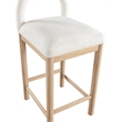 Meridian Furniture Conrad Cream Linen Textured Fabric Counter Stool