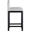 Meridian Furniture Conrad Grey Linen Textured Fabric Counter Stool