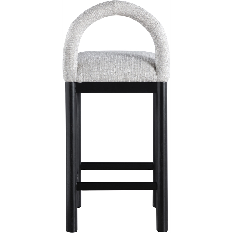 Meridian Furniture Conrad Grey Linen Textured Fabric Counter Stool