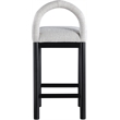 Meridian Furniture Conrad Grey Linen Textured Fabric Counter Stool