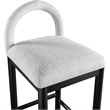 Meridian Furniture Conrad Grey Linen Textured Fabric Counter Stool
