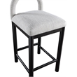 Meridian Furniture Conrad Grey Linen Textured Fabric Counter Stool