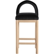 Meridian Furniture Conrad Black Velvet Counter Stool