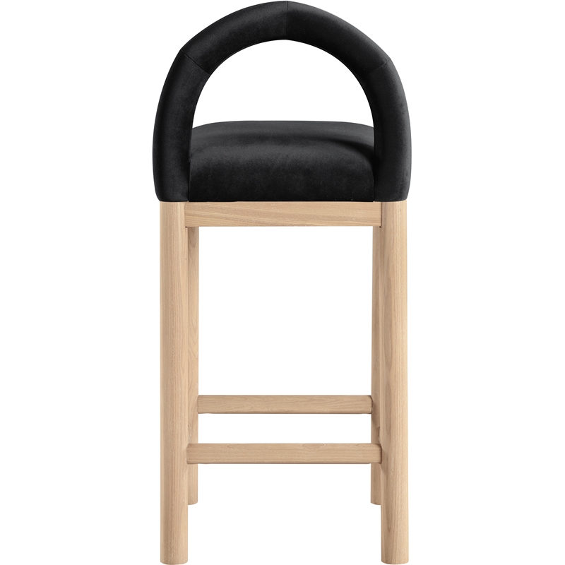 Meridian Furniture Conrad Black Velvet Counter Stool
