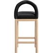 Meridian Furniture Conrad Black Velvet Counter Stool