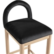 Meridian Furniture Conrad Black Velvet Counter Stool