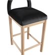 Meridian Furniture Conrad Black Velvet Counter Stool