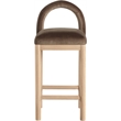 Meridian Furniture Conrad Brown Velvet Counter Stool
