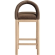 Meridian Furniture Conrad Brown Velvet Counter Stool