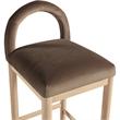 Meridian Furniture Conrad Brown Velvet Counter Stool