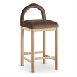 Meridian Furniture Conrad Brown Velvet Counter Stool
