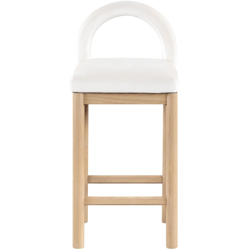 Meridian Furniture Conrad Cream Velvet Counter Stool
