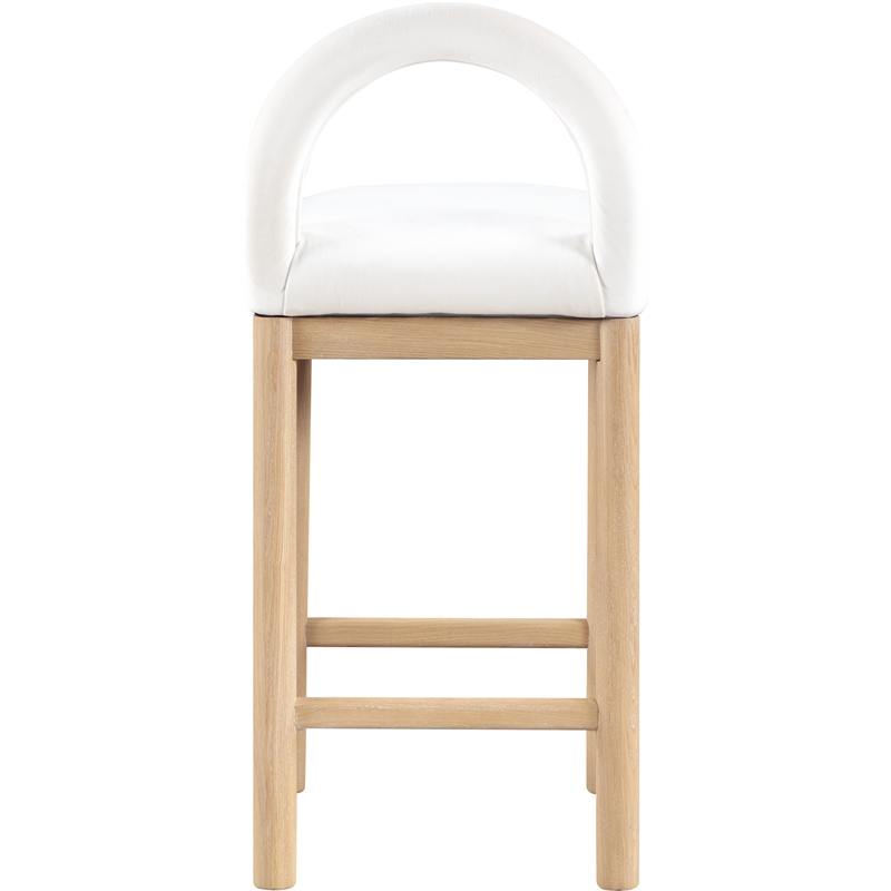 Meridian Furniture Conrad Cream Velvet Counter Stool