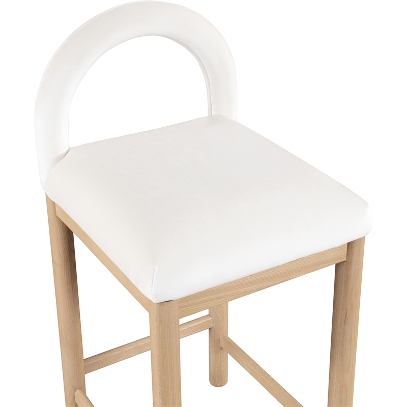 Meridian Furniture Conrad Cream Velvet Counter Stool