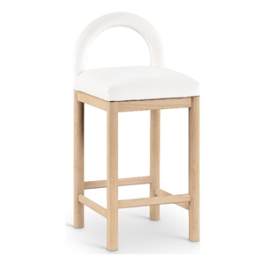 Meridian Furniture Conrad Cream Velvet Counter Stool