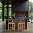 Meridian Furniture Conrad Saddle Velvet Counter Stool