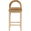 Meridian Furniture Conrad Saddle Velvet Counter Stool
