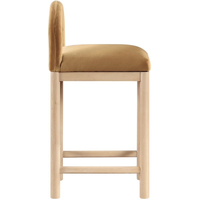 Meridian Furniture Conrad Saddle Velvet Counter Stool