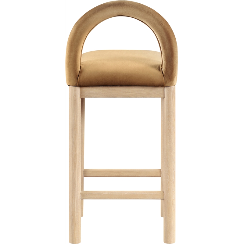 Meridian Furniture Conrad Saddle Velvet Counter Stool