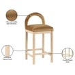 Meridian Furniture Conrad Saddle Velvet Counter Stool