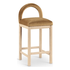 Meridian Furniture Conrad Saddle Velvet Counter Stool