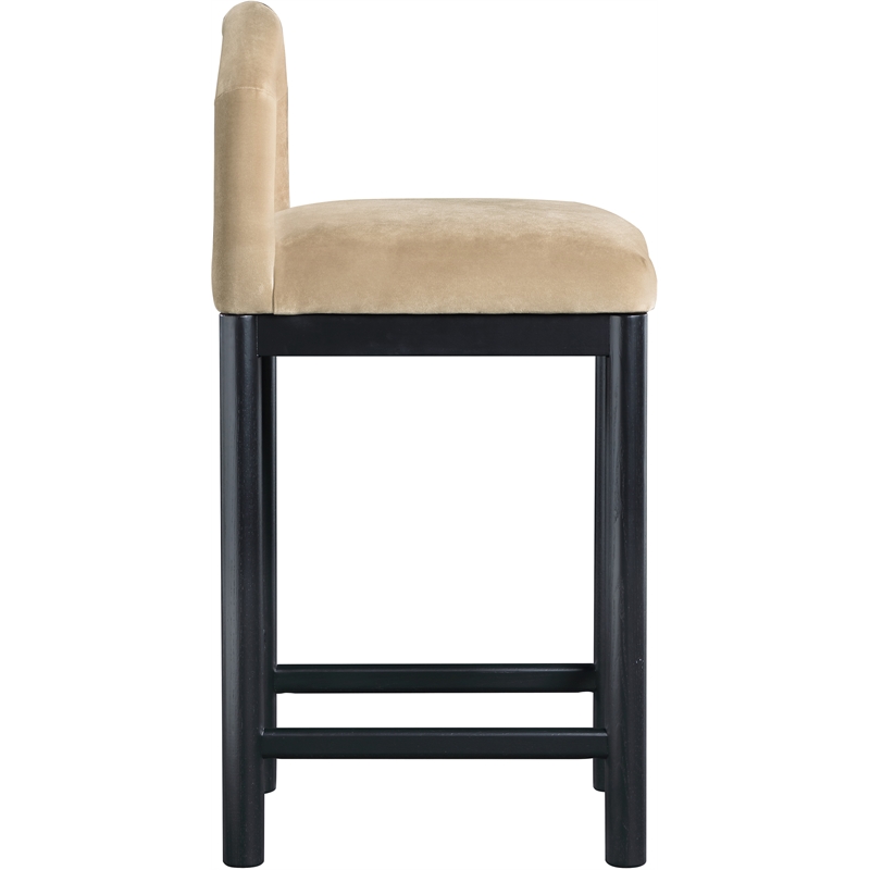 Meridian Furniture Conrad Beige Velvet Counter Stool