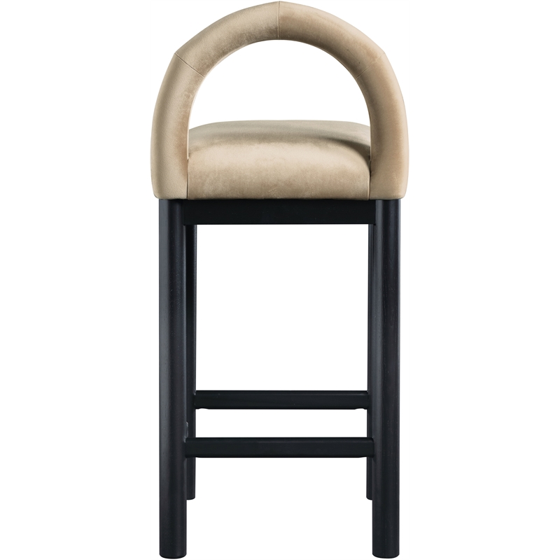 Meridian Furniture Conrad Beige Velvet Counter Stool