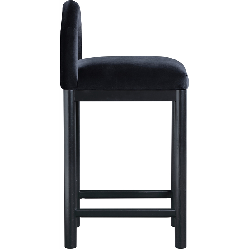 Meridian Furniture Conrad Black Velvet Counter Stool