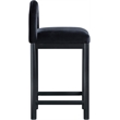 Meridian Furniture Conrad Black Velvet Counter Stool