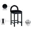 Meridian Furniture Conrad Black Velvet Counter Stool