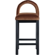 Meridian Furniture Conrad Cognac Velvet Counter Stool