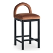 Meridian Furniture Conrad Cognac Velvet Counter Stool